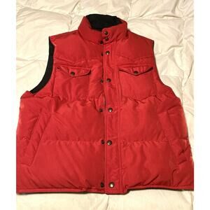 Vintage Polo Ralph Lauren Reversible Western Snap Puffer Red & Black Down Vest L